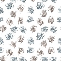 Tropical leaves on a white background