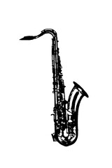 silhouette trumpet wind musical instrument jazz orchestra play music vector image black