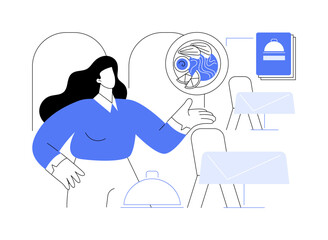 Restaurant hostess isolated cartoon vector illustrations.