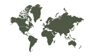 World map Vector file on white Background