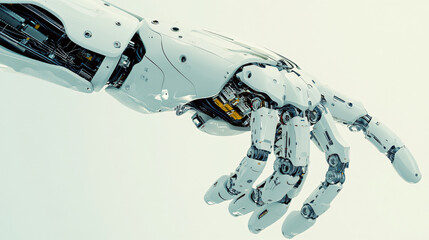 A futuristic robotic arm assembling microchips with precision. 