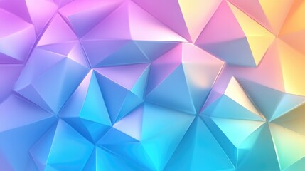 Vibrant geometric abstract with gradient colors in polygonal pattern
