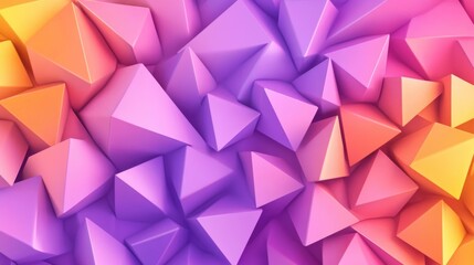 Obraz premium Abstract geometric pattern with colorful 3d triangles and pyramids