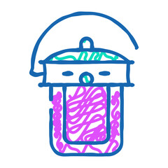 backyard outdoor lamp doodle icon sketch vector. backyard outdoor lamp sign. isolated symbol illustration