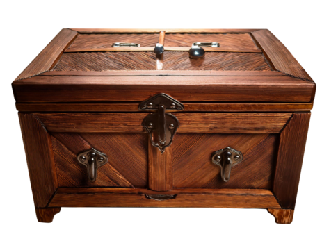 Close-Up Illustration of a Cedar Chest