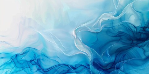 Fototapeta premium Abstract blue water texture background with swirling shapes and fluid lines, creating an elegant and calming atmosphere