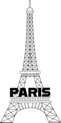 Obraz premium Paris icon. Eiffel Tower icon, logo element. print vector symbol. 