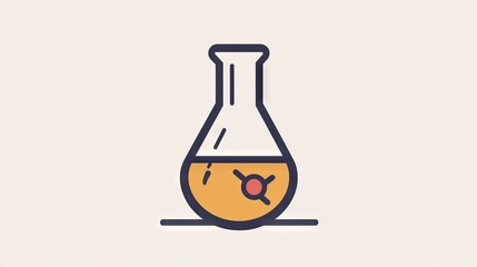 "Unlock the Elements: Bold Chemistry Icon for Educational Use"