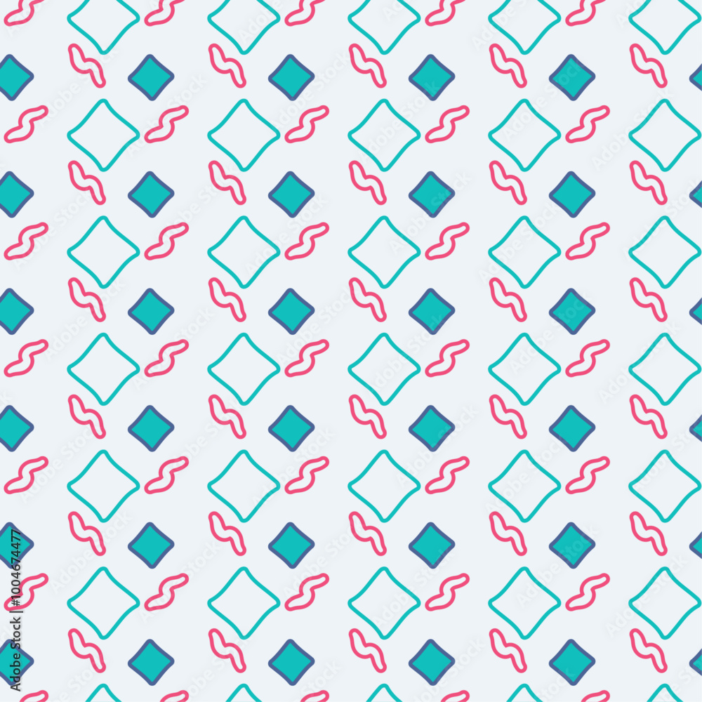 Poster Pattern with rhombuses. Repeating diamonds alternate seamlessly.