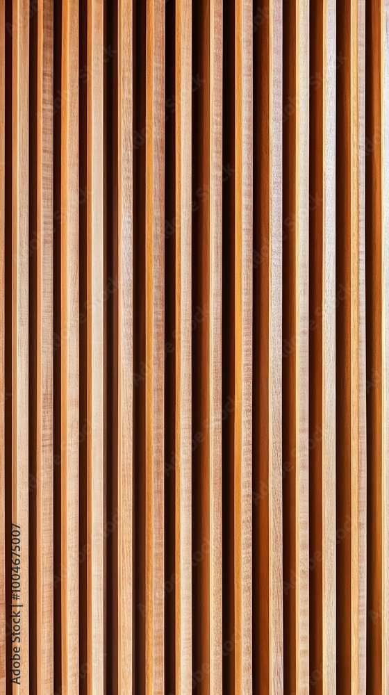 Poster overlapping wooden slats form a tactile geometric surface with a minimalist contemporary architectur