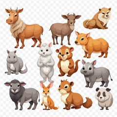 Welcome Famer Animal Clipart Bundle, White Background