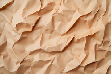 Obraz premium Crumpled paper texture with a wrinkled and folded surface