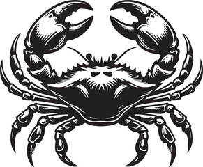 Fototapeta premium Crab silhouette vector art illustration