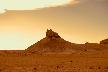 sunset in the desert