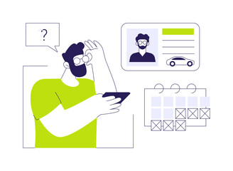 Driving license expired abstract concept vector illustration.