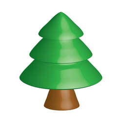 Fototapeta premium christmas tree isolated on white