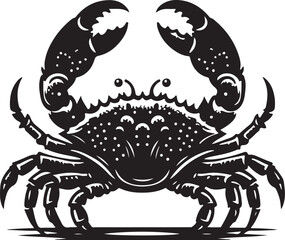 Crab silhouette vector art illustration