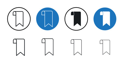 Bookmark icon Thin line art collection