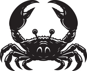 Crab silhouette vector art illustration