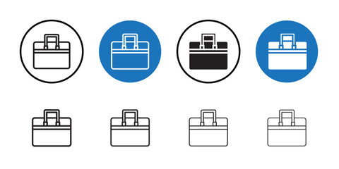 Briefcase icon  Thin line art collection