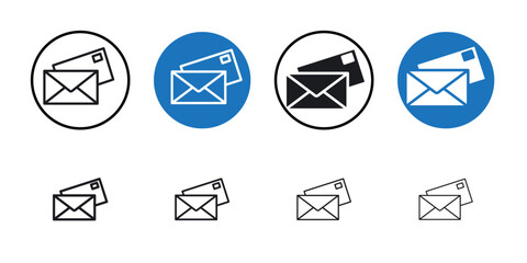 Envelope icon  Thin line art collection