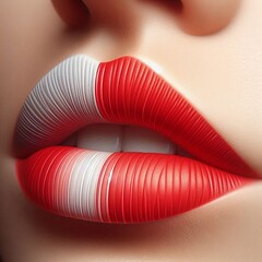 red lips and lipstick