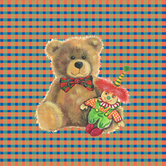 teddy bear with a gift
