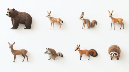3D Detailed Models of Safari Animals Collection