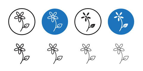 Jasmine icon Thin line art collection