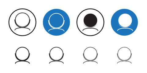 Makeup mirror icon Thin line art collection