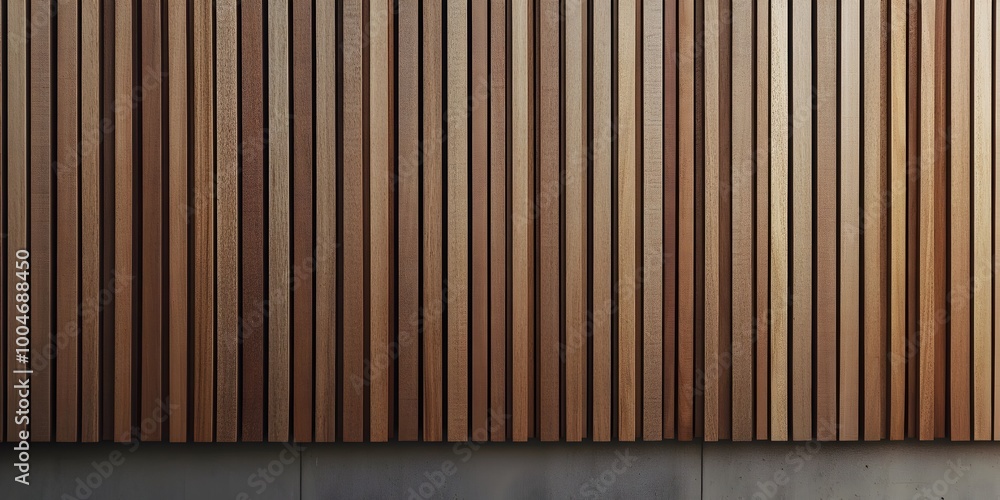 Poster smooth muted wooden wall with parallel timber slats in a neutral color scheme creating a versatile a
