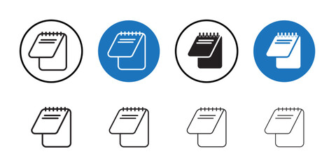 Notepad icon Thin line art collection