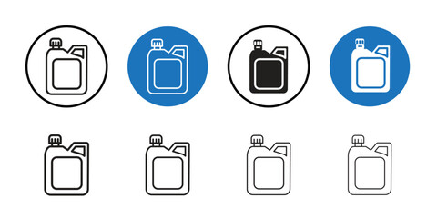 Oil can icon Thin line art collection