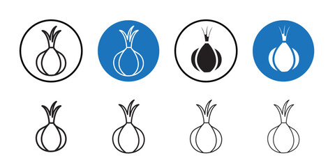 Onion icon Thin line art collection