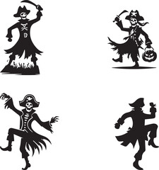 silhouette of Halloween pirate