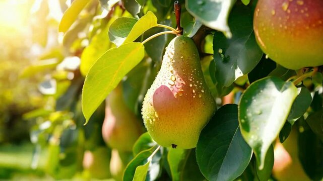 pear on a branch