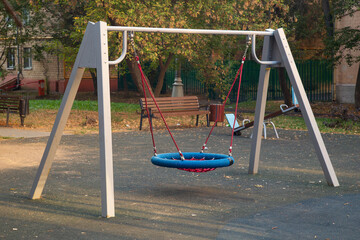Playgrounds for children in the courtyard of the house.