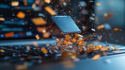 concept of digital waste management through deleting unnecessary files and data to free up disk space improve system efficiency and optimize storage for better computer performance