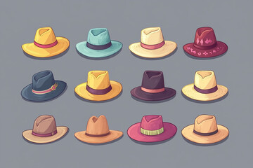 collection of hats