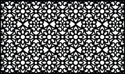 Seamless Floral CNC Pattern for Metal and Wood Cutting, pattern