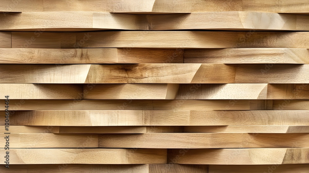 Poster stacked wooden panels with a linear layered texture in a minimalist contemporary style versatile con