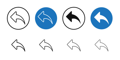 Undo icon Thin line art collection