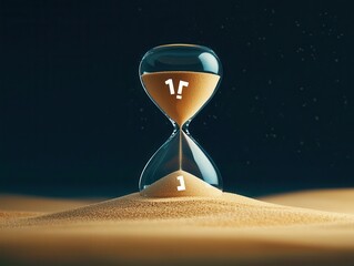 An hourglass where the sand forms integral signs as it falls, time concept linked to calculus, Time and mathematics, Symbolic calculus