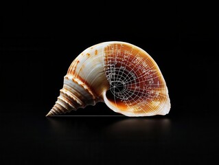 A seashell morphing into a golden ratio and integral equations, seamless natural transition, Natural beauty of calculus, Golden ratio and nature