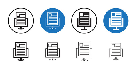 Blog icon Thin line art collection