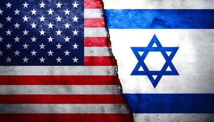 Flags of Israel and USA