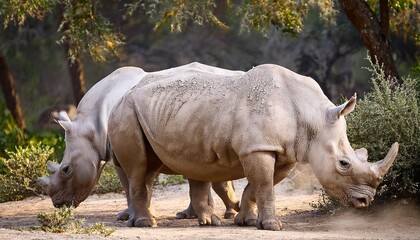 Naklejka premium rhino in the wild