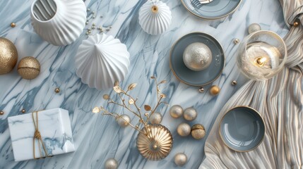 Luxurious Cyber Monday Banner with High-End Home Decor Items, Velvet Cushions, Designer Vases, and Premium Tableware