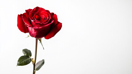 red rose isolated on white background