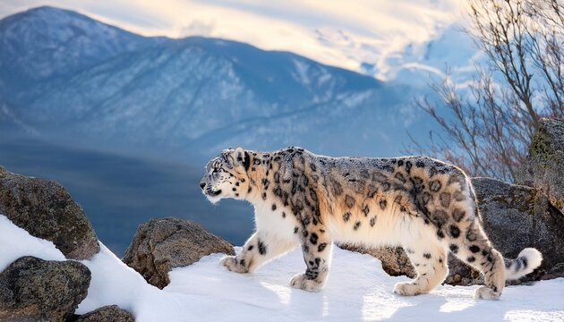 snow leopard cub